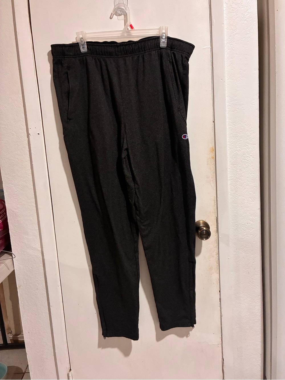 Champion Black Men's Jogger Sweatpants with Side Pockets